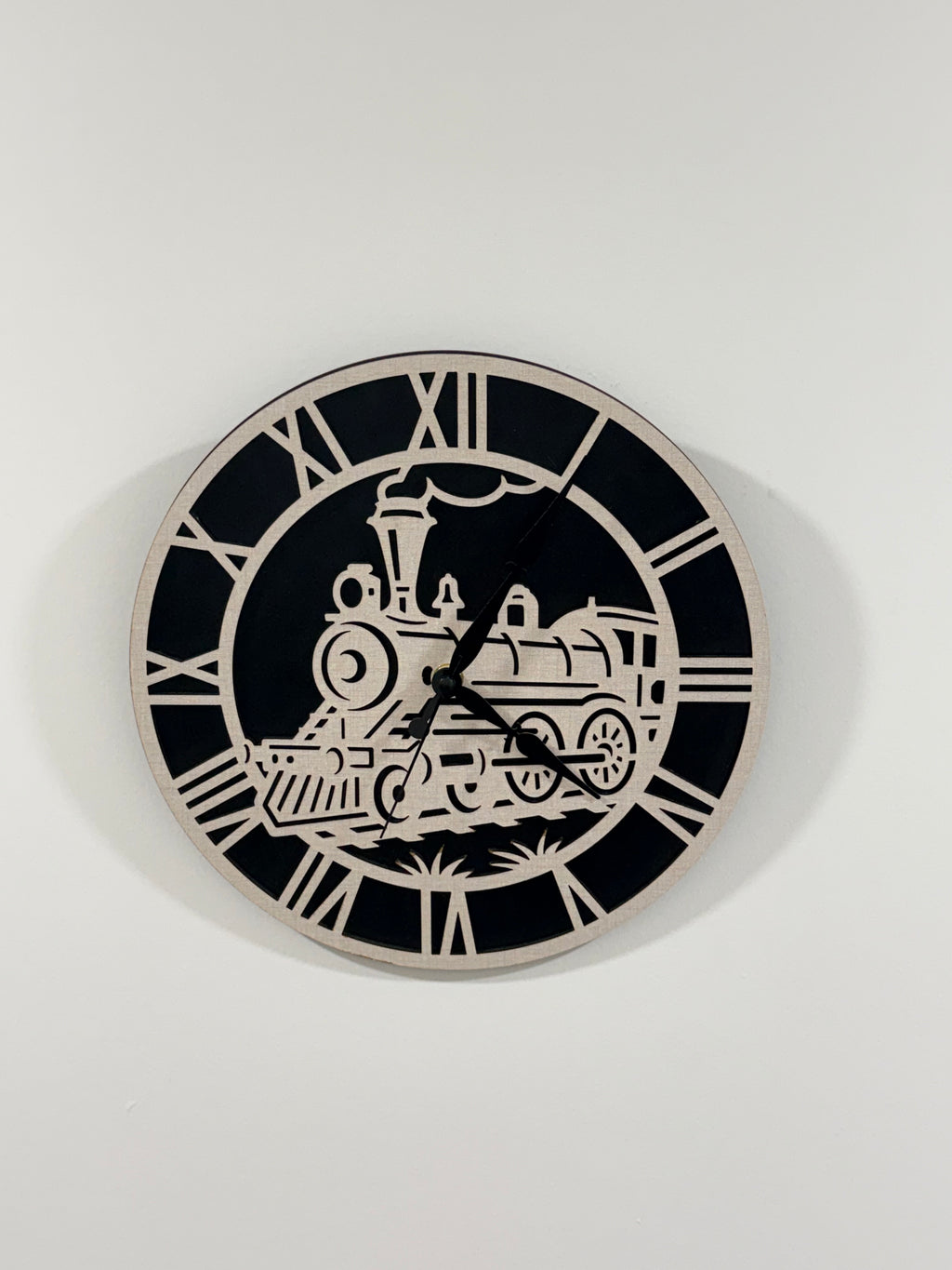Custom Layered Wood Clock – Personalized Scene Clock with Custom Colors & Design
