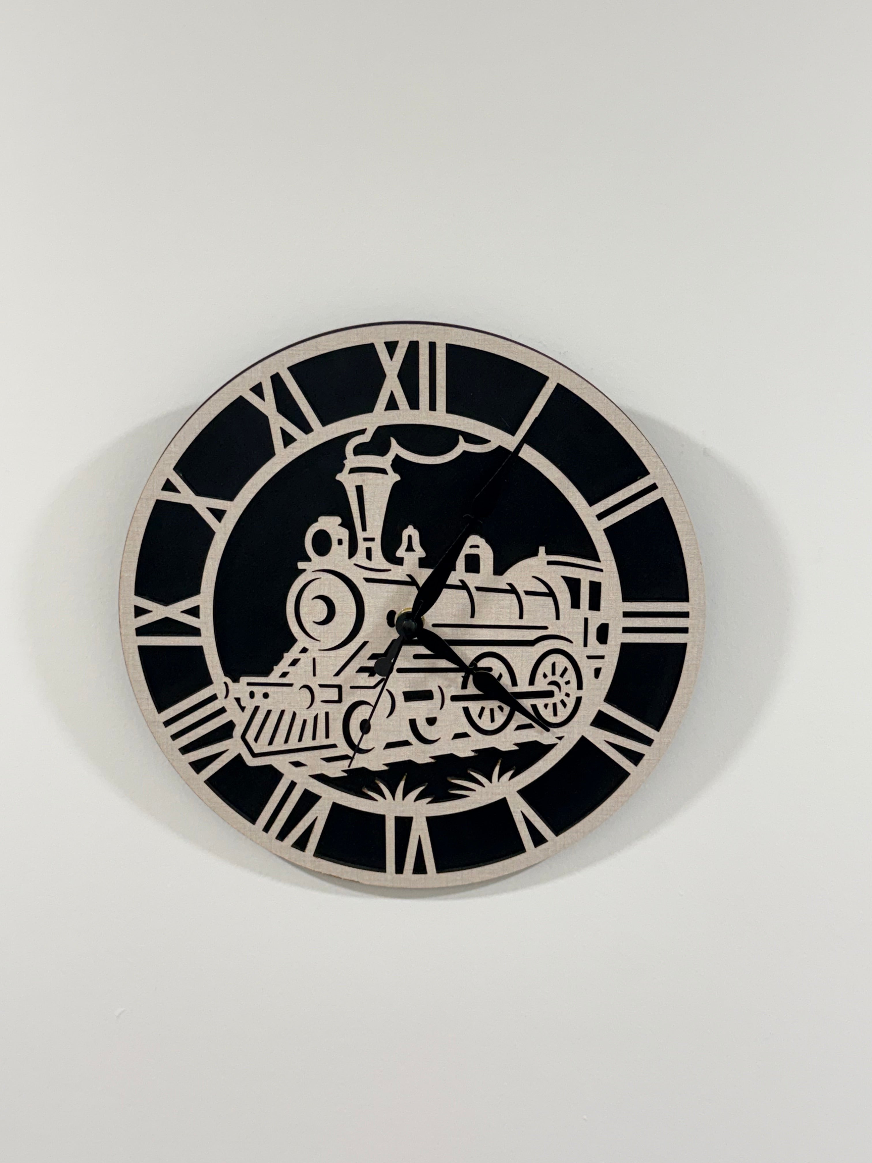 Custom Layered Wood Clock – Personalized Scene Clock with Custom Colors & Design