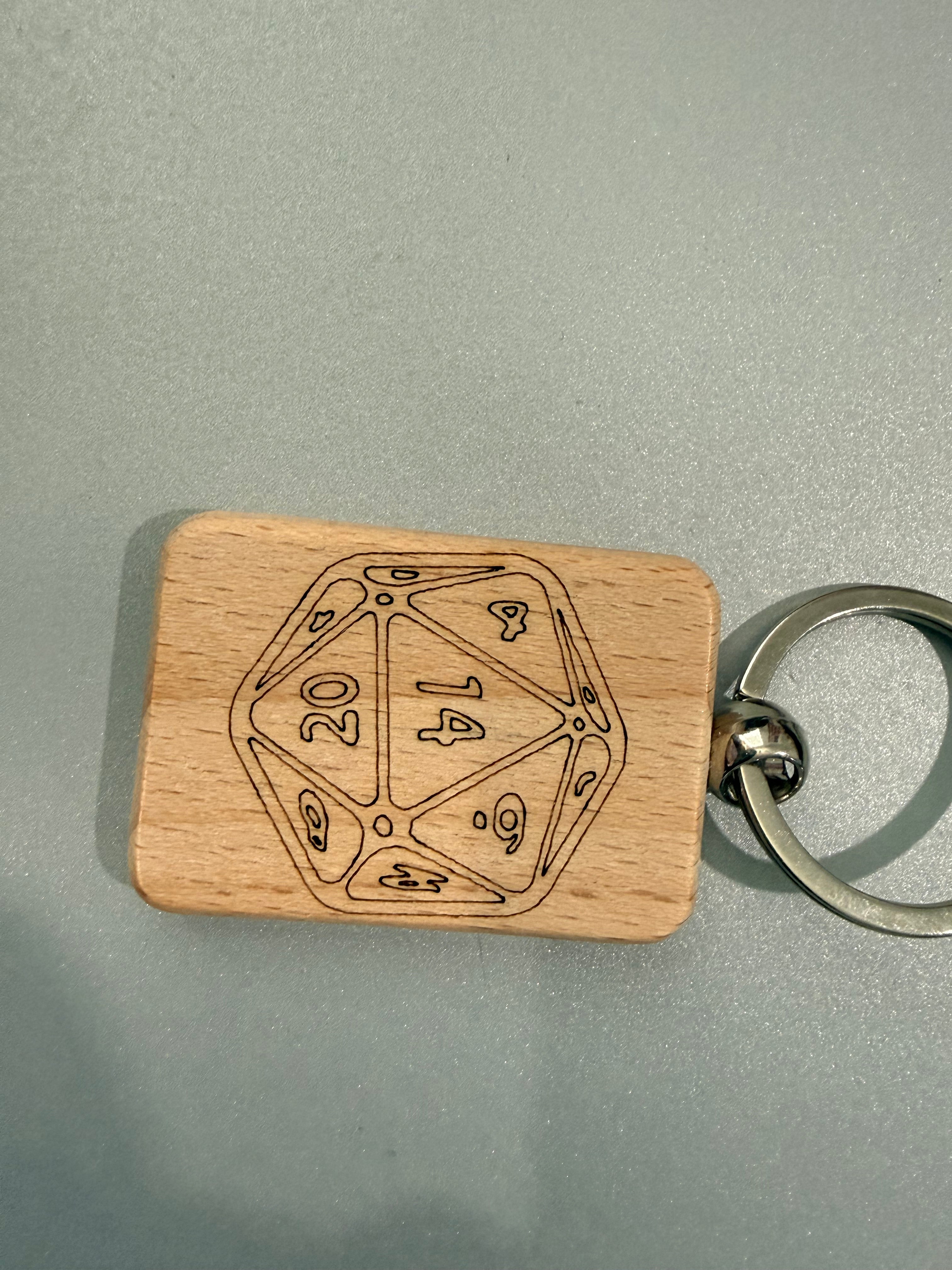 Wood keychain