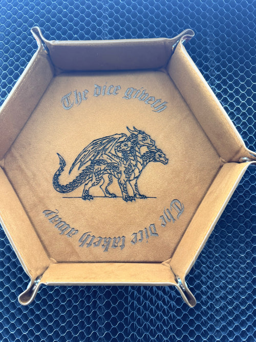 Custom engraved gaming dice tray