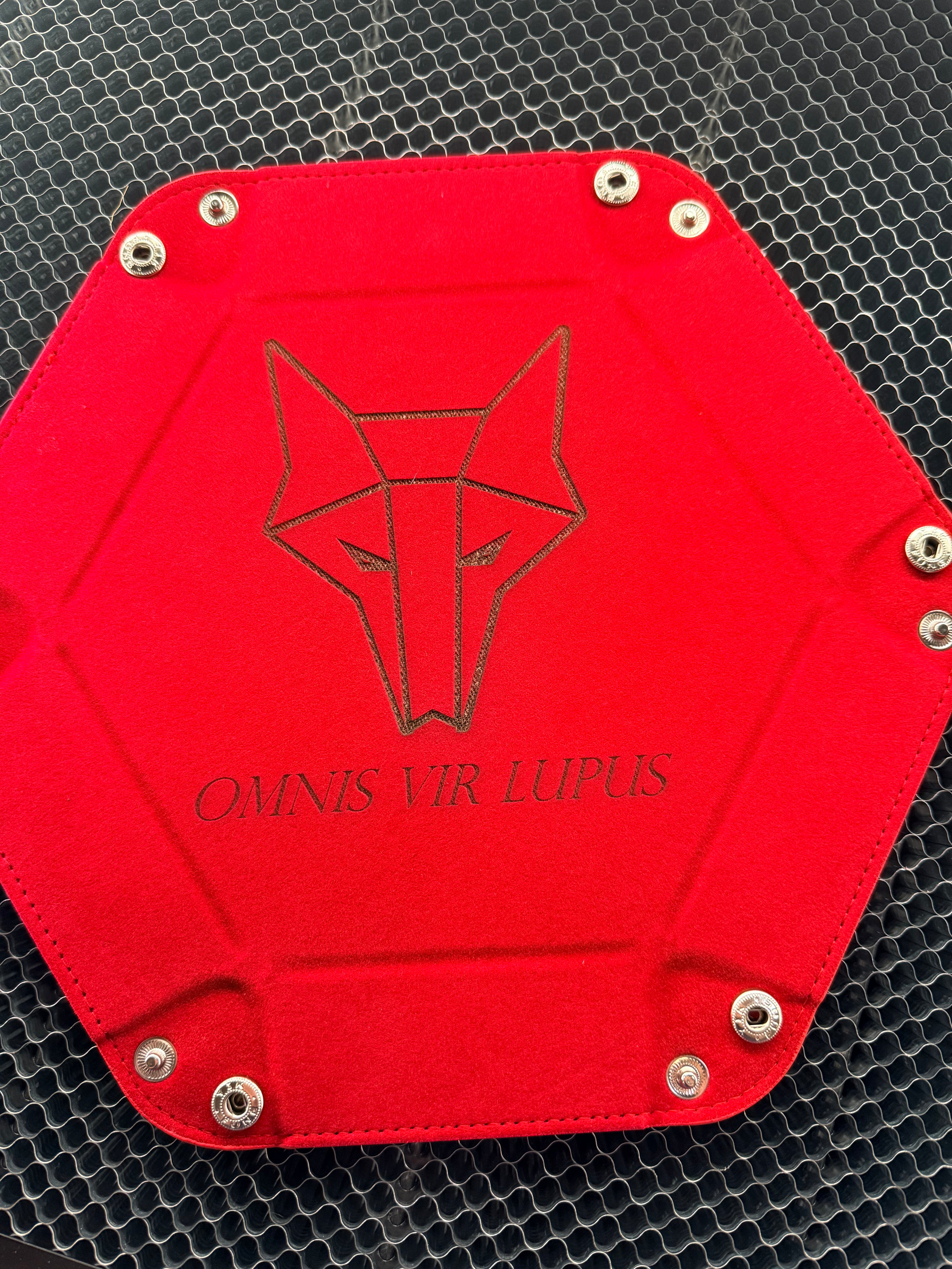 Custom engraved gaming dice tray