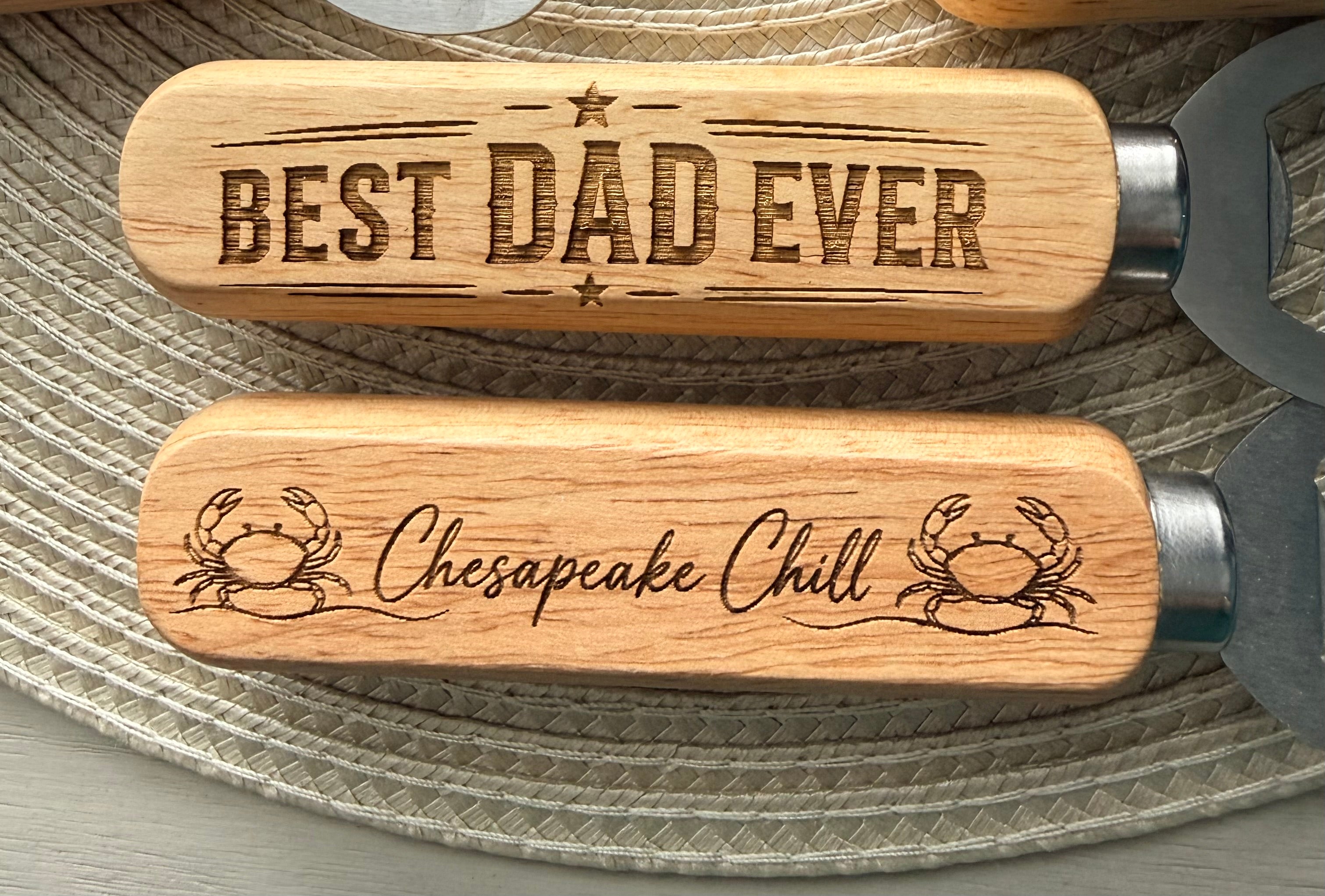 Wood handled bottle opener