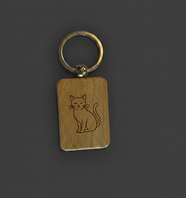 Wood keychain